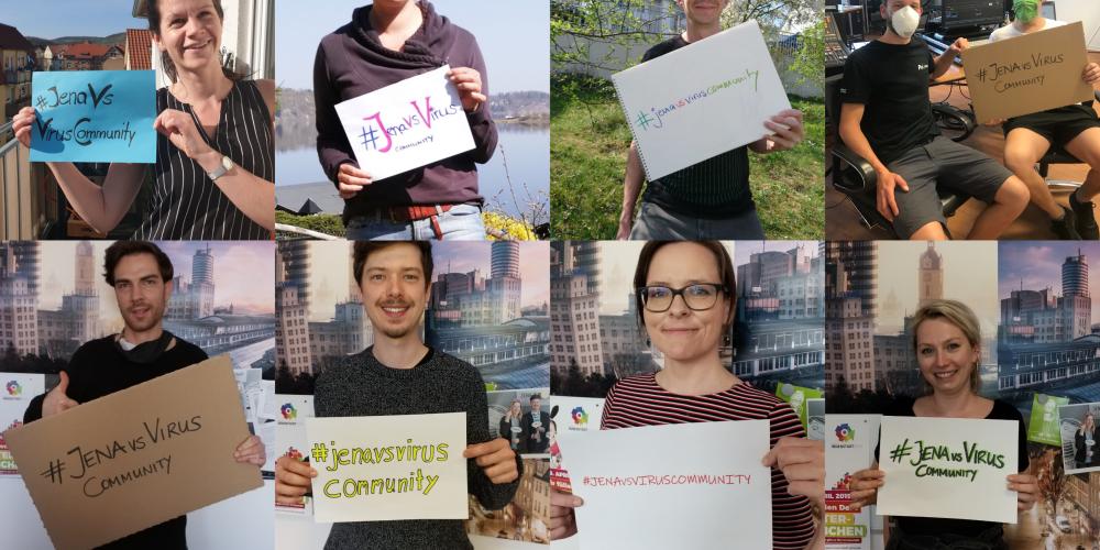 Collage der Aktion #JenaVsVirusCommunity