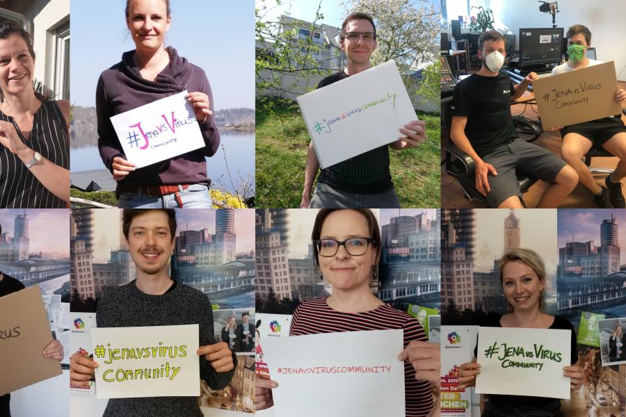 Collage der Aktion #JenaVsVirusCommunity